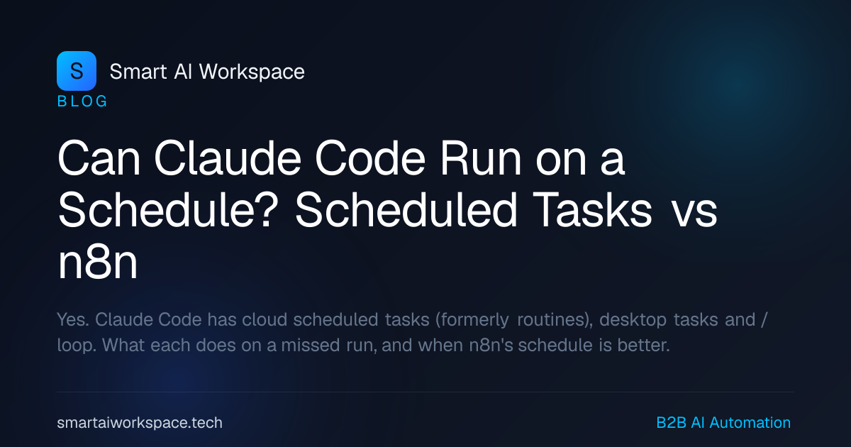 Can Claude Code Run on a Schedule? vs n8n Schedules (2026)